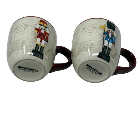 World Market Nutcracker Mugs Set Of 2 Christmas Holiday Kitchen Home Coffee Mugs - Picture 5 of 11